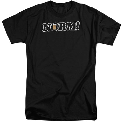 Cheers Norm Mens Tall T Shirt Black Officially Licensed