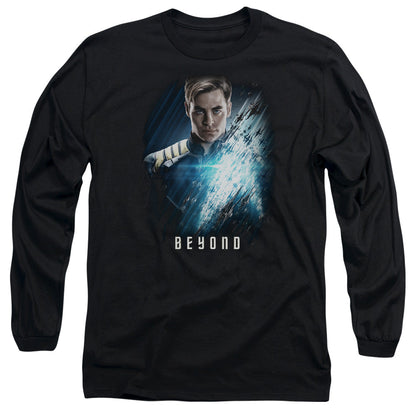 Star Trek Beyond Kirk Poster Mens Long Sleeve Shirt Black Officially Licensed Officially Licensed