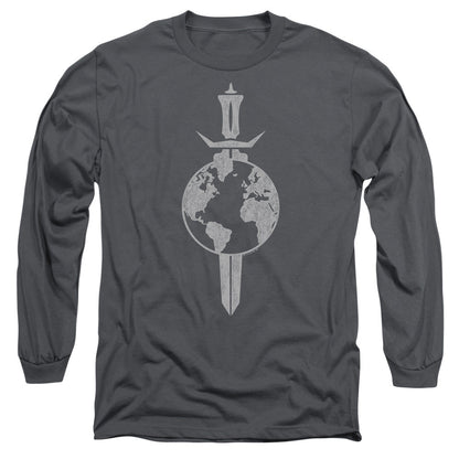 Star Trek Terran Empire Mens Long Sleeve Shirt Charcoal Officially Licensed Officially Licensed