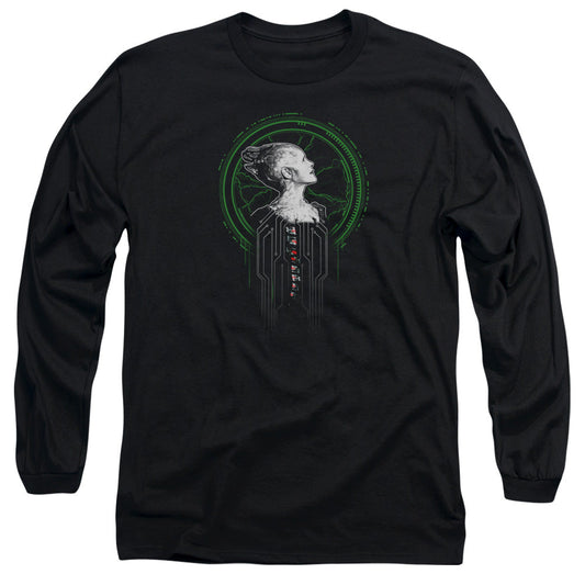 Star Trek Borg Queen Mens Long Sleeve Shirt Black Officially Licensed Officially Licensed