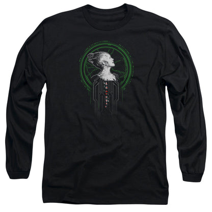 Star Trek Borg Queen Mens Long Sleeve Shirt Black Officially Licensed Officially Licensed