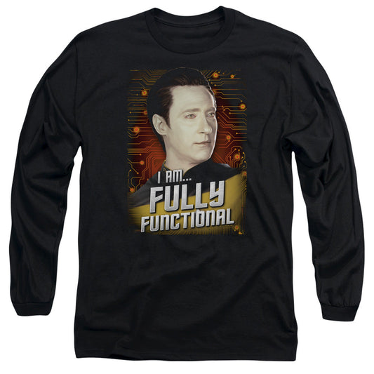 Star Trek Fully Functional Mens Long Sleeve Shirt Black Officially Licensed Officially Licensed