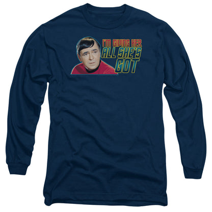 Star Trek All Shes Got Mens Long Sleeve Shirt Navy Officially Licensed Officially Licensed