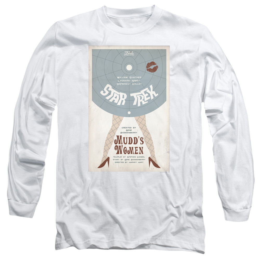 Star Trek Tos Episode 6 Mens Long Sleeve Shirt White Officially Licensed