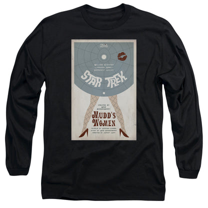 Star Trek Tos Episode 6 Mens Long Sleeve Shirt Black Officially Licensed