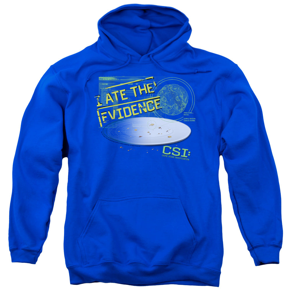 Csi I Ate The Evidence Mens Hoodie Royal Blue Officially Licensed