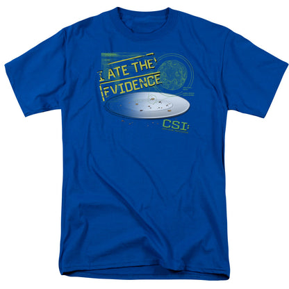 Csi I Ate The Evidence Mens T Shirt Royal Blue Officially Licensed