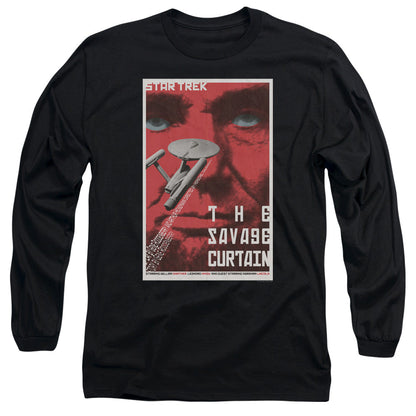 Star Trek Tos Episode 77 Mens Long Sleeve Shirt Black Officially Licensed