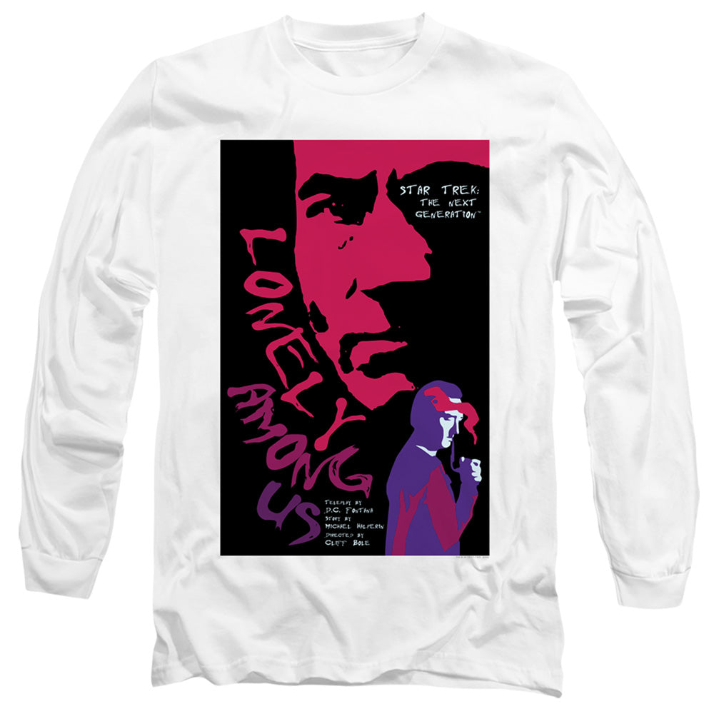 Star Trek Tng Season 1 Episode 7 Mens Long Sleeve Shirt White Officially Licensed Officially Licensed