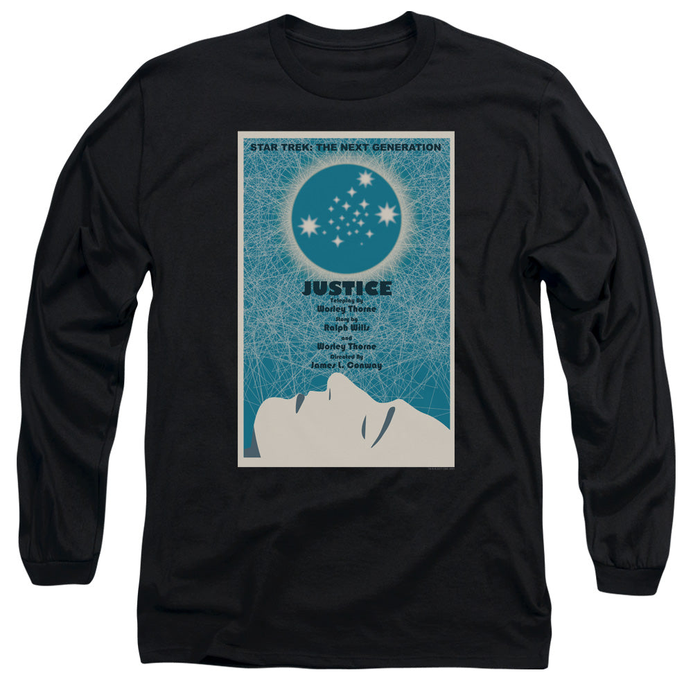 Star Trek Tng Season 1 Episode 8 Mens Long Sleeve Shirt Black Officially Licensed Officially Licensed