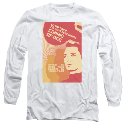Star Trek Tng Season 1 Episode 19 Mens Long Sleeve Shirt White Officially Licensed Officially Licensed