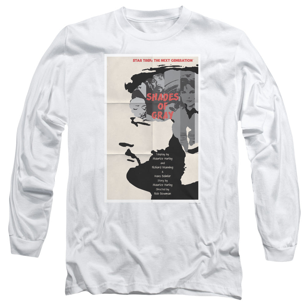 Star Trek Tng Season 2 Episode 22 Mens Long Sleeve Shirt White Officially Licensed Officially Licensed