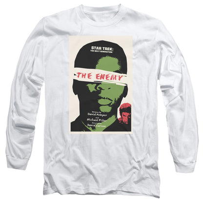 Star Trek Tng Season 3 Episode 7 Mens Long Sleeve Shirt White Officially Licensed Officially Licensed