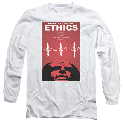 Star Trek Tng Season 5 Episode 16 Mens Long Sleeve Shirt White Officially Licensed Officially Licensed