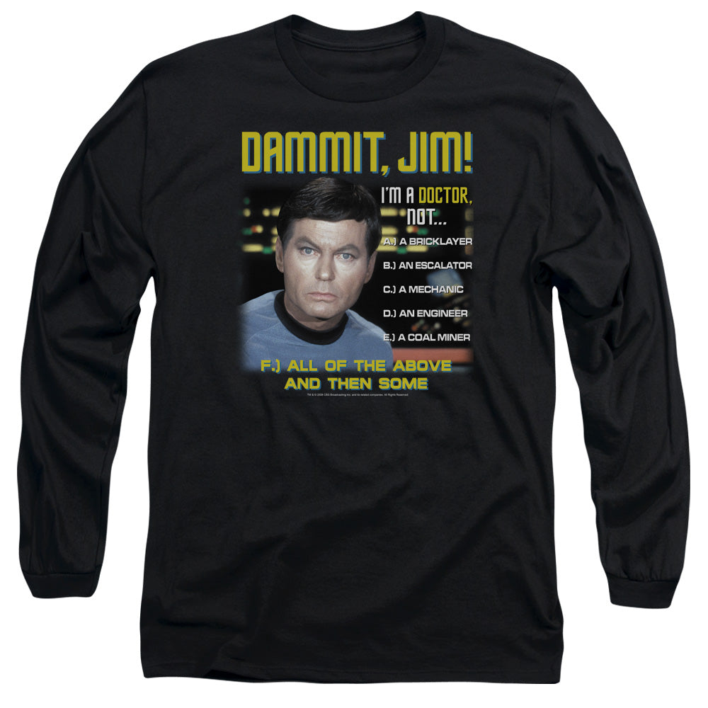 Star Trek All Of The Above Mens Long Sleeve Shirt Black Officially Licensed Officially Licensed