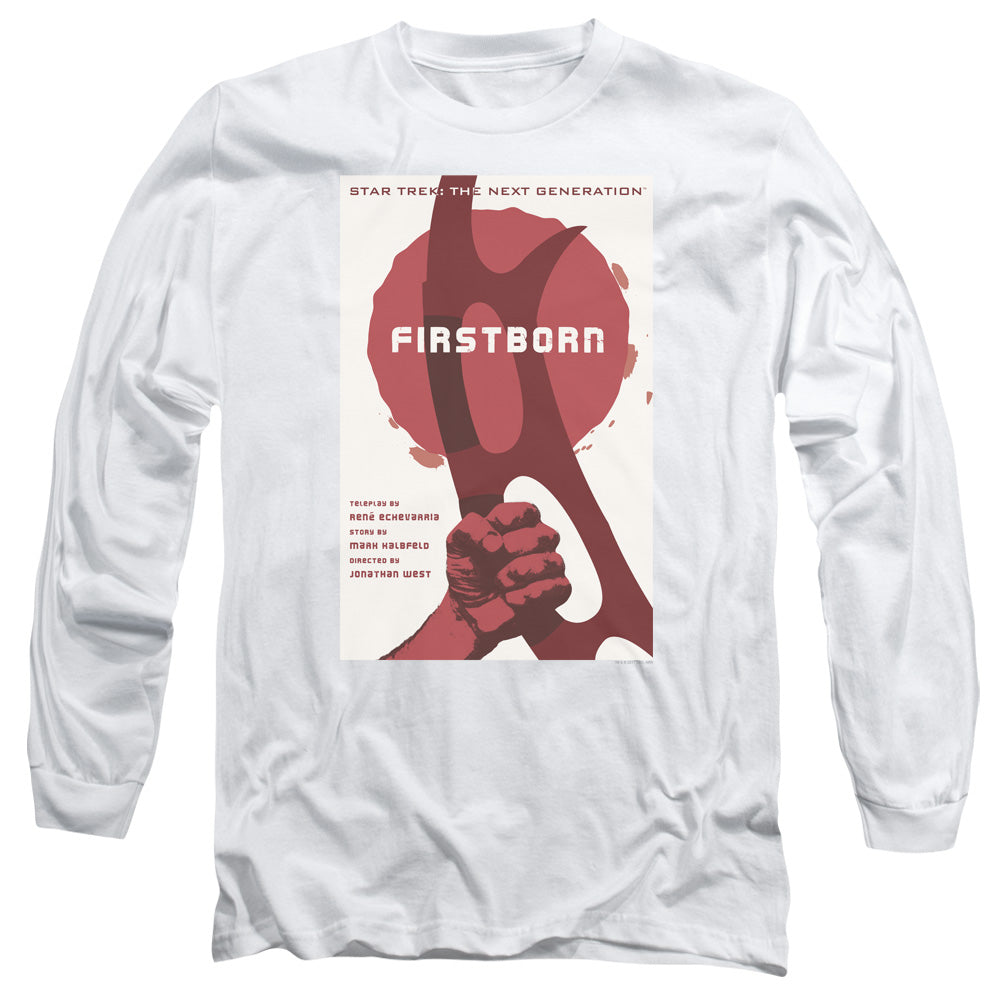 Star Trek Tng Season 7 Episode 21 Mens Long Sleeve Shirt White Officially Licensed Officially Licensed
