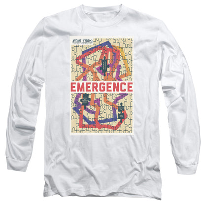 Star Trek Tng Season 7 Episode 23 Mens Long Sleeve Shirt White Officially Licensed Officially Licensed
