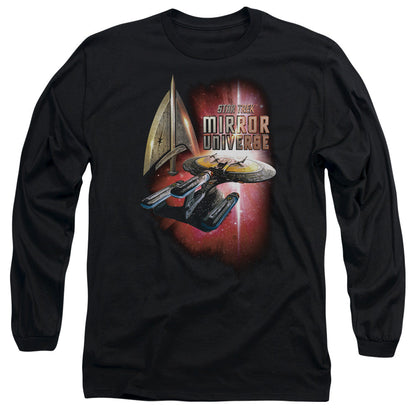 Star Trek Mirror Enterprise Mens Long Sleeve Shirt Black Officially Licensed Officially Licensed