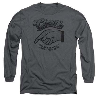 Cheers The Standard Mens Long Sleeve Shirt Charcoal Officially Licensed Officially Licensed