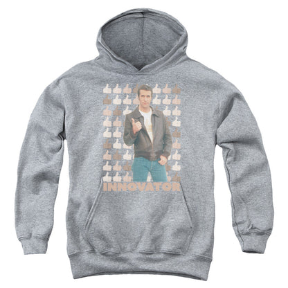 Happy Days Innovator Kids Youth Hoodie Athletic Heather Officially Licensed
