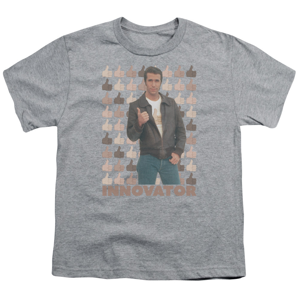 Happy Days Innovator Kids Youth T Shirt Athletic Heather Officially Licensed