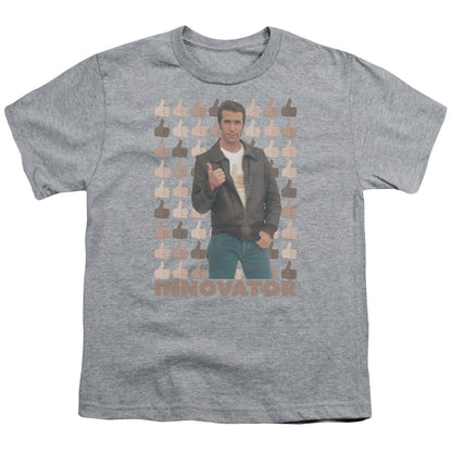 Happy Days Innovator Kids Youth T Shirt Athletic Heather Officially Licensed