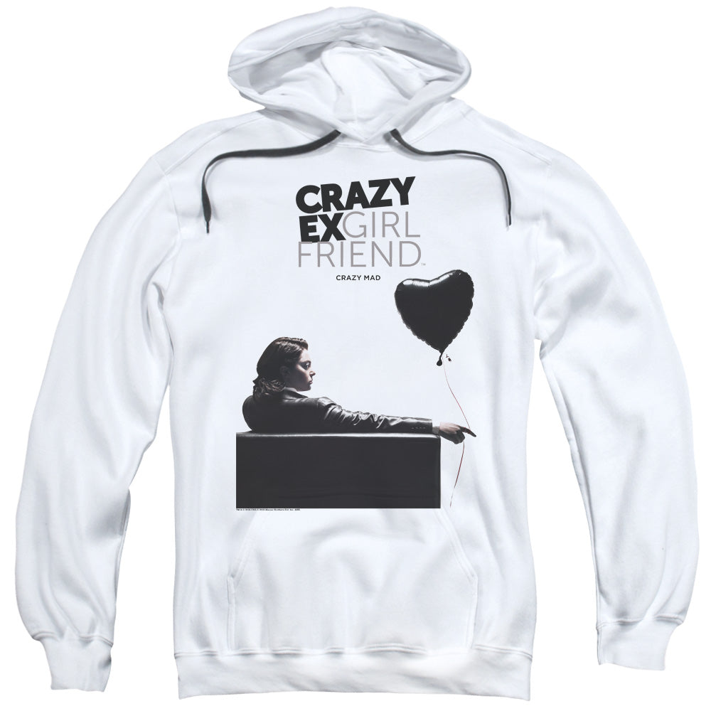 Crazy Ex Girlfriend Crazy Mad Mens Hoodie White Officially Licensed