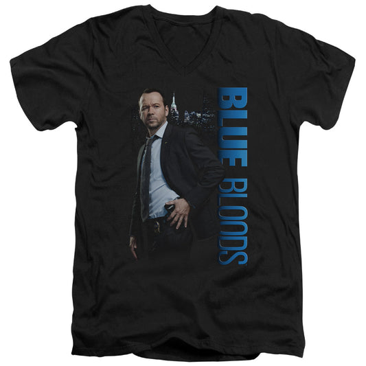 Blue Bloods Danny Mens Slim Fit V-Neck T Shirt Black Officially Licensed