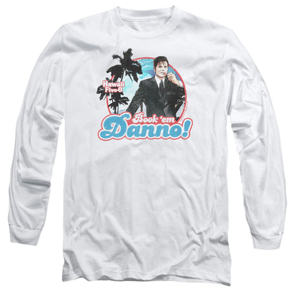 Hawaii 5 0 Book Em Danno Mens Long Sleeve Shirt White Officially Licensed Officially Licensed