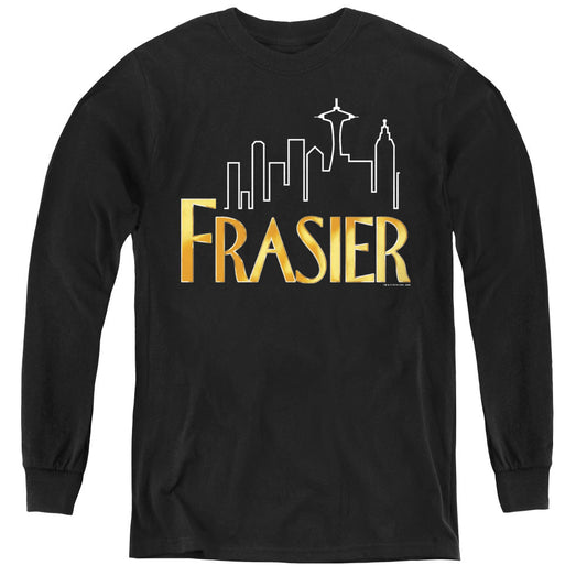 Frasier Frasier Logo Long Sleeve Kids Youth T Shirt Black Officially Licensed