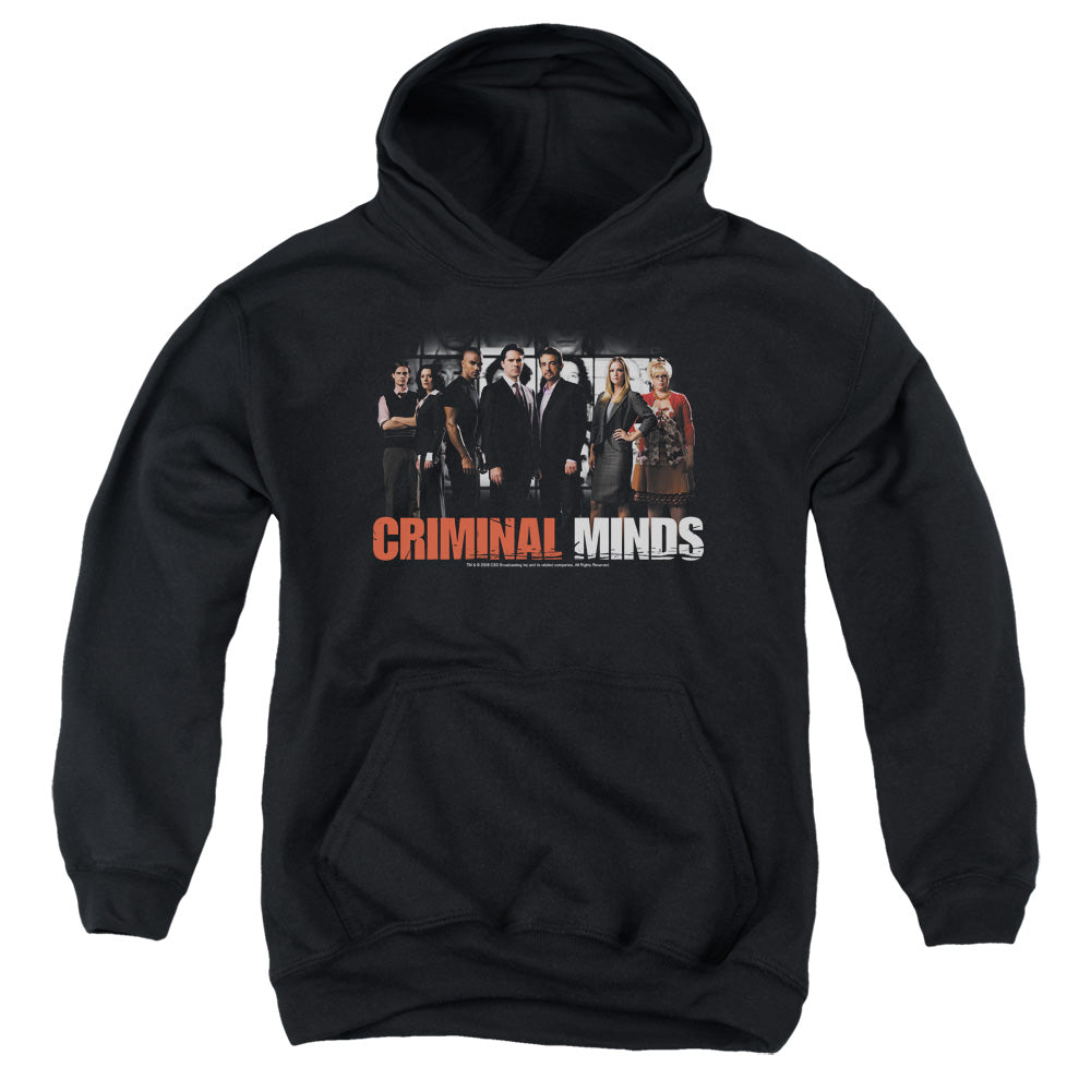 Criminal Minds the Brain Trust Kids Youth Hoodie Black Officially Licensed