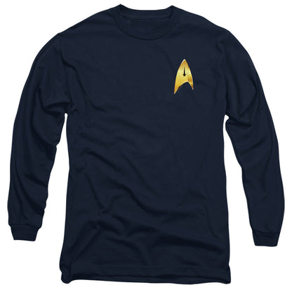 Star Trek Discovery Command Badge Mens Long Sleeve Shirt Navy Officially Licensed Officially Licensed