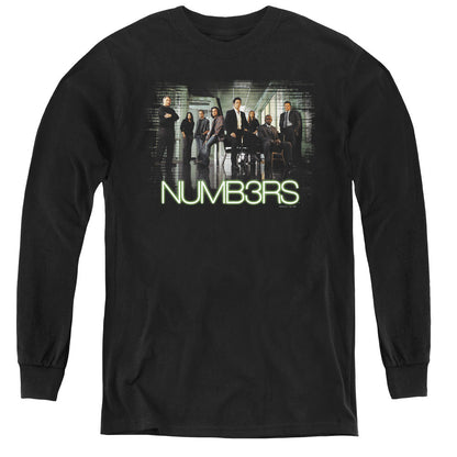 Numb3rs Numbers Cast Long Sleeve Kids Youth T Shirt Black Officially Licensed