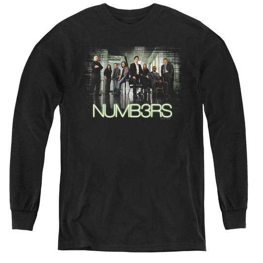 Numb3rs Numbers Cast Long Sleeve Kids Youth T Shirt Black Officially Licensed