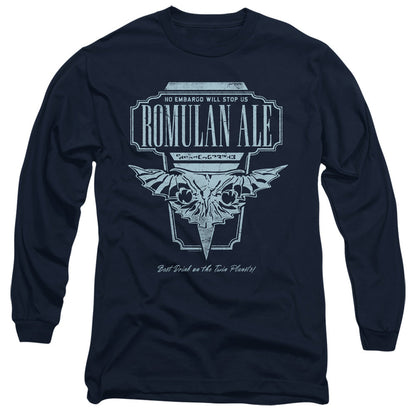 Star Trek The Next Generation Romulan Ale Mens Long Sleeve Shirt Navy Officially Licensed Officially Licensed
