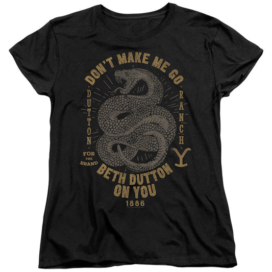 Yellowstone Beth Dutton Womens T Shirt Black Officially Licensed