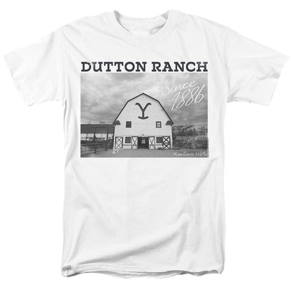Yellowstone Dutton Barn Mens T Shirt White