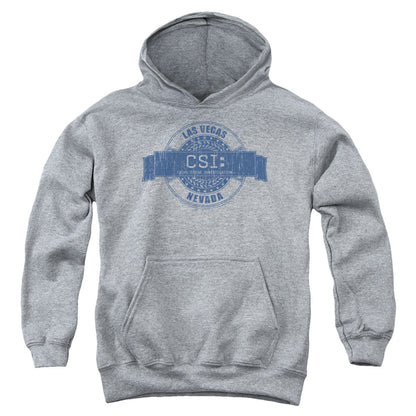Csi Vegas Badge Kids Youth Hoodie Heather Officially Licensed