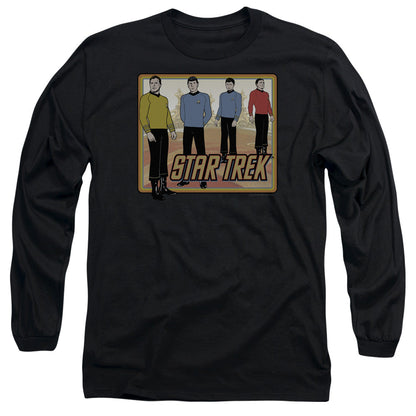 Star Trek Classic Mens Long Sleeve Shirt Black Officially Licensed Officially Licensed