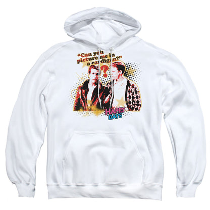 Happy Days No Cardigans Mens Hoodie White Officially Licensed