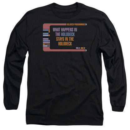 Star Trek Holodeck Secrets Mens Long Sleeve Shirt Black Officially Licensed Officially Licensed