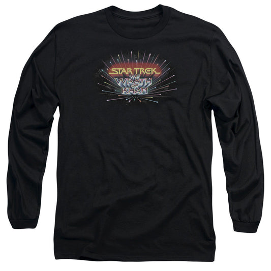 Star Trek Khan Logo Mens Long Sleeve Shirt Black Officially Licensed Officially Licensed