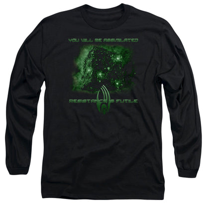 Star Trek Assimilate Mens Long Sleeve Shirt Black Officially Licensed Officially Licensed