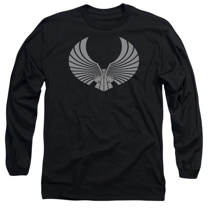 Star Trek Romulan Logo Mens Long Sleeve Shirt Black Officially Licensed Officially Licensed