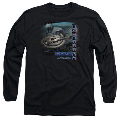 Star Trek Enterprise Nx 01 Mens Long Sleeve Shirt Black Officially Licensed Officially Licensed