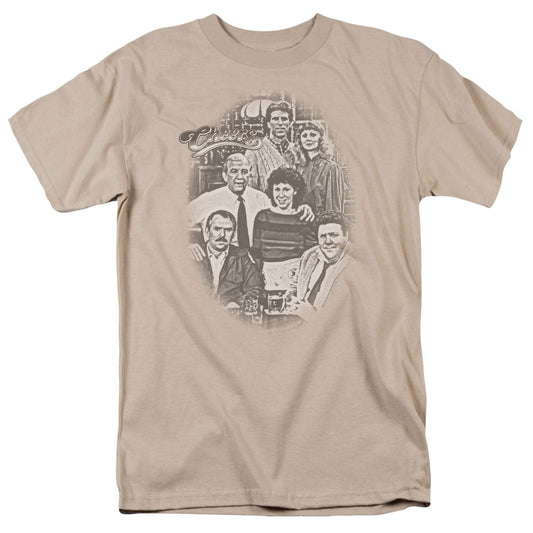 Cheers Original Cast Mens T Shirt Sand Officially Licensed