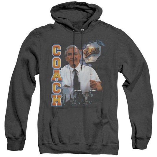 Cheers Coach Mens Heather Hoodie Black Officially Licensed