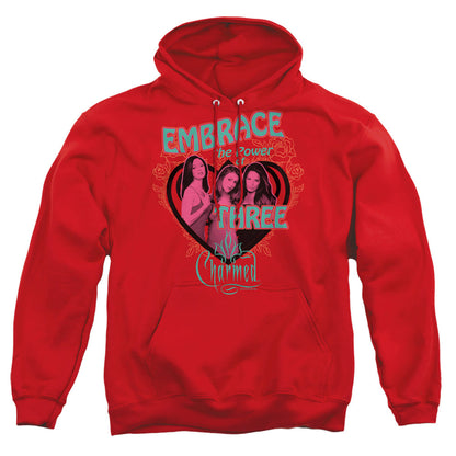Charmed Embrace The Power Mens Hoodie Red Officially Licensed