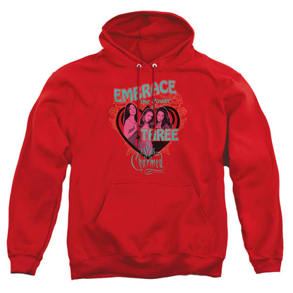 Charmed Embrace The Power Mens Hoodie Red Officially Licensed