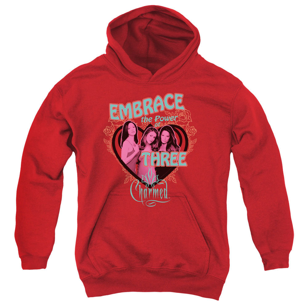 Charmed Embrace the Power Kids Youth Hoodie Red Officially Licensed